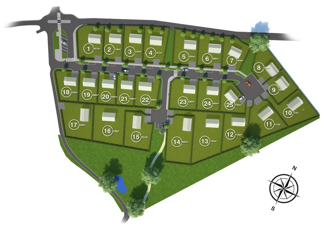 Plan de commercialisation avec maisons
