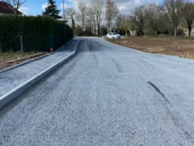 Voirie en cours d'achèvement