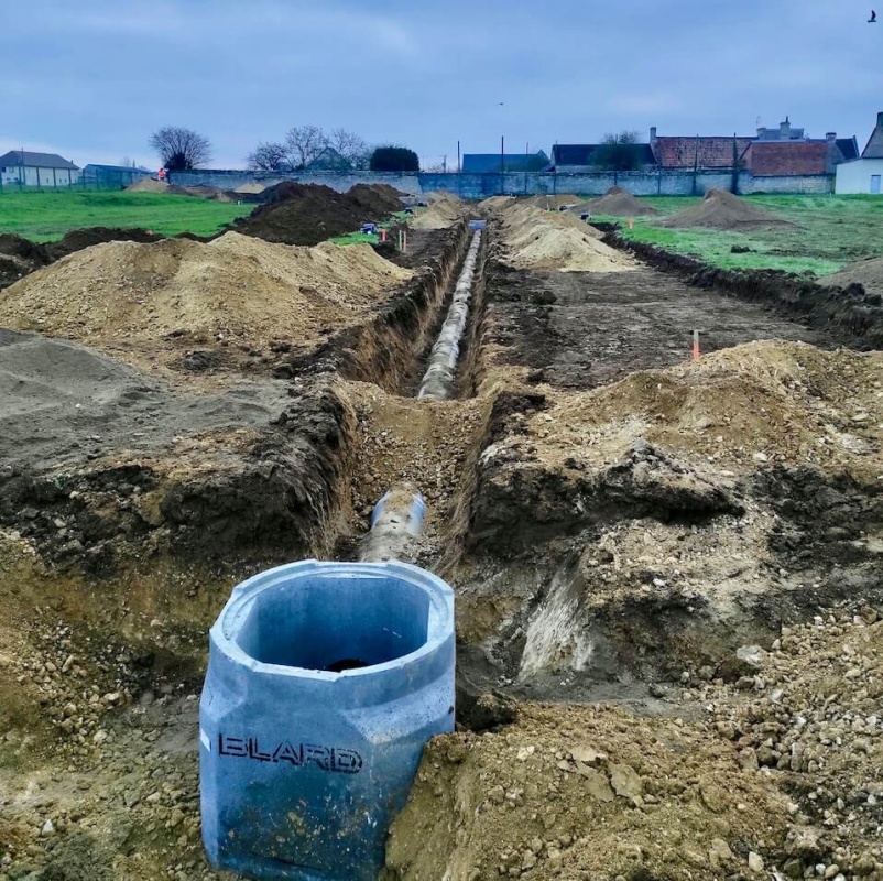 Travaux VRD en cours d'achèvement