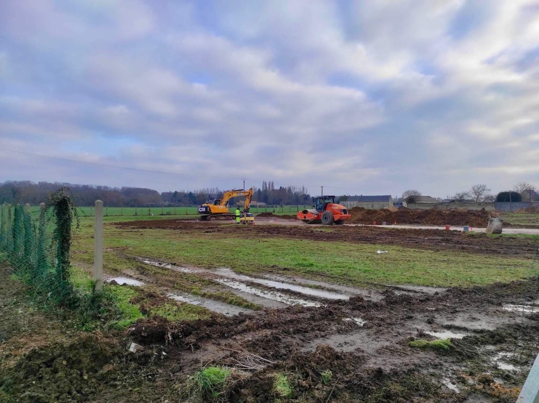 Travaux VRD en cours d'achèvement