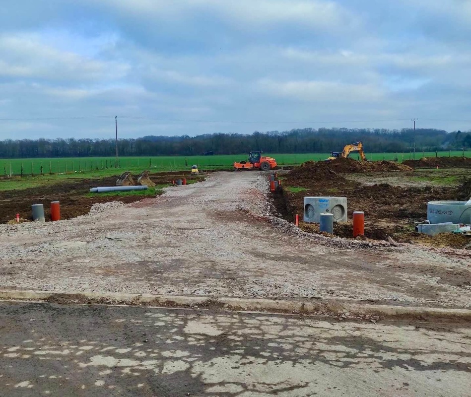 Travaux VRD en cours d'achèvement