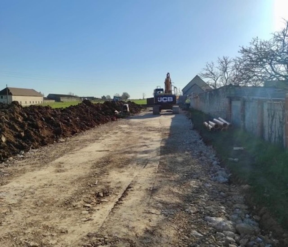 Travaux VRD en cours d'achèvement