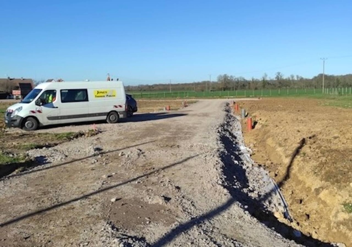 Travaux VRD en cours d'achèvement