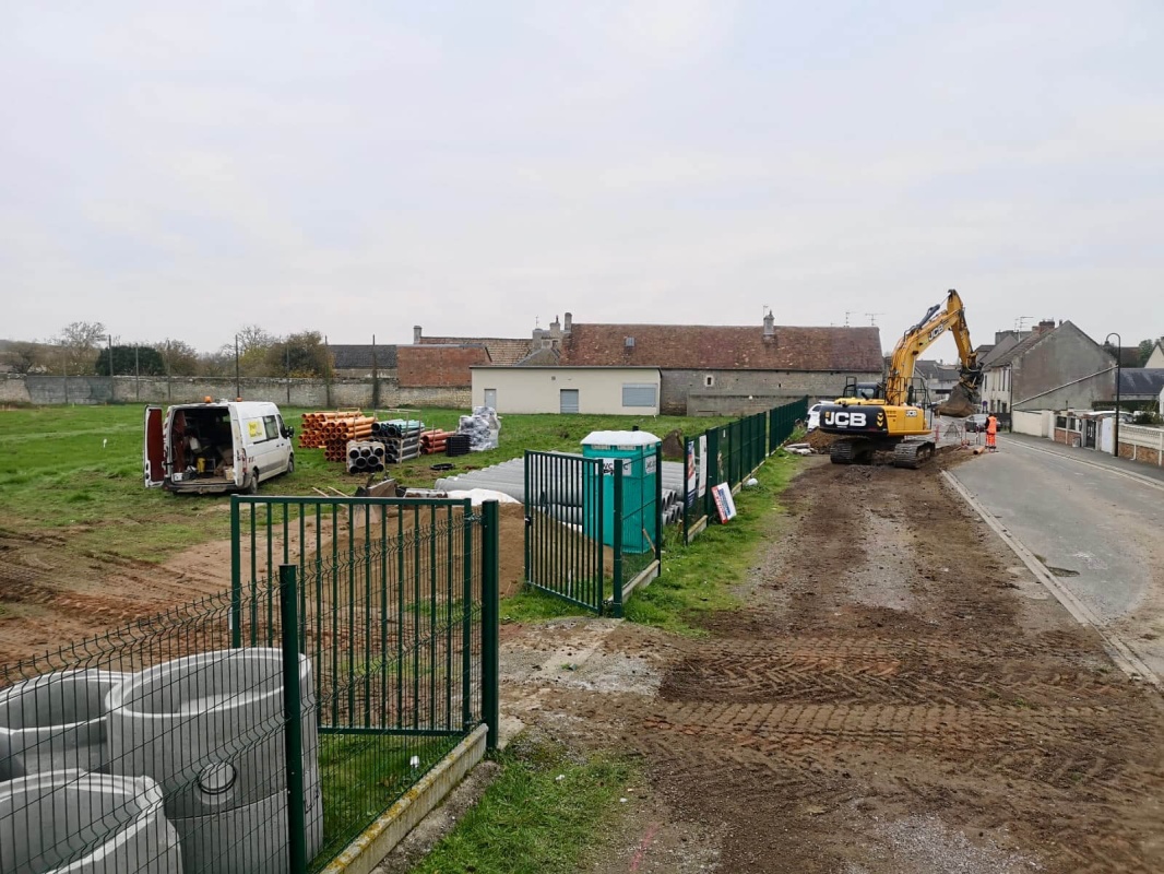 Travaux VRD en cours d'achèvement