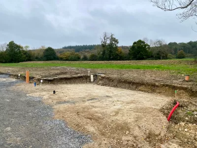 Travaux d'aménagement des réseaux en cours