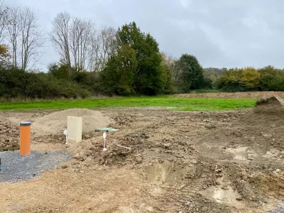 Travaux d'aménagement des réseaux en cours