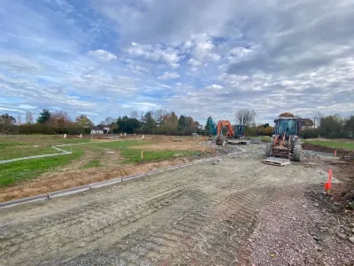 Travaux de voirie en cours de finition