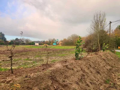 Travaux de voirie en cours de finition