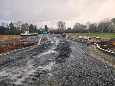 Travaux de voirie en cours de finition