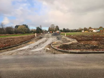 Travaux de voirie en cours de finition