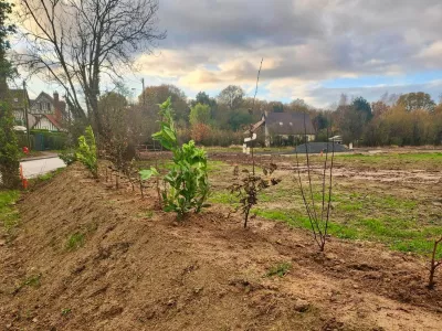 Travaux de voirie en cours de finition