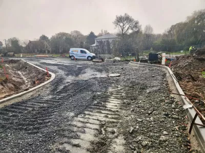 Travaux de voirie en cours de finition