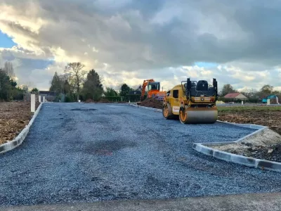 Préparation pose de l'enrobé