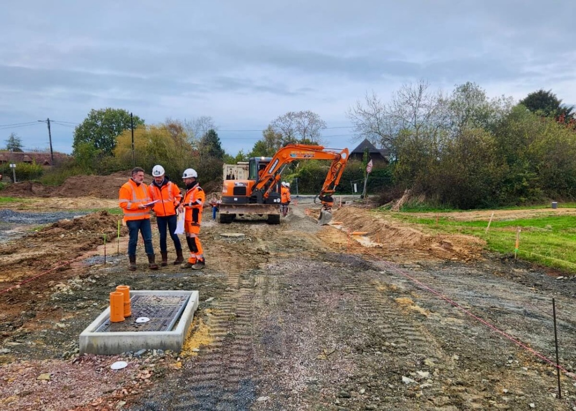 Travaux de voirie en cours