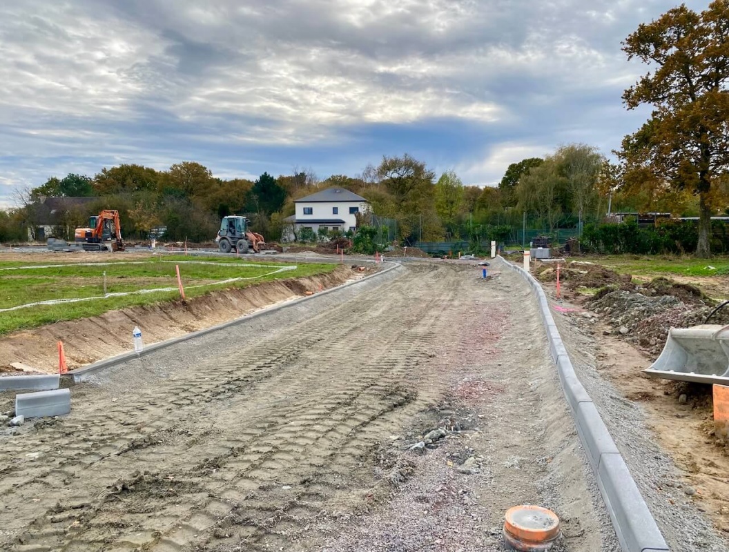 Travaux de voirie en cours de finition