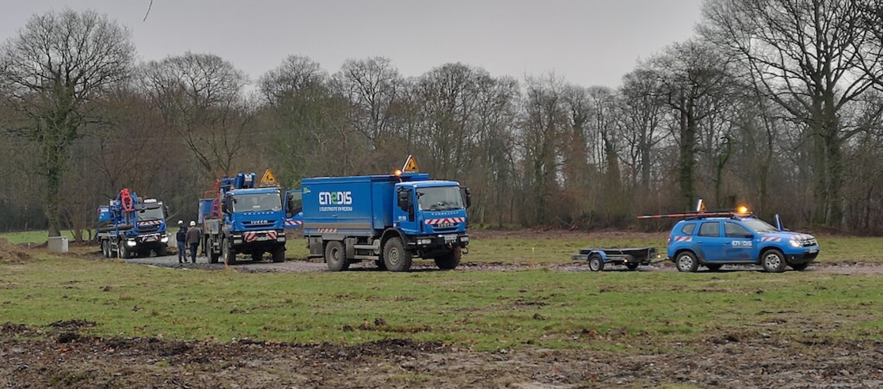 Réhausse lignes EDF avant suppression 